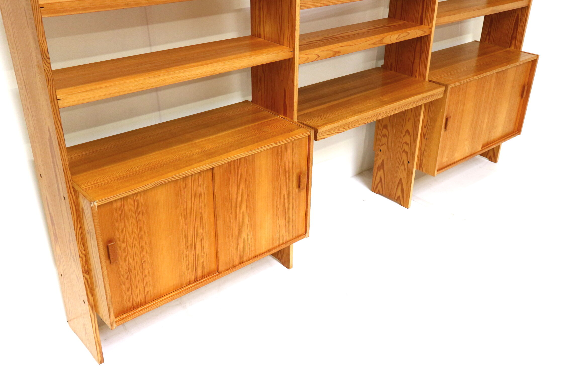 Pine vintage wall unit / wall system made in the 1970s