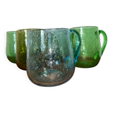 Blown glass mugs