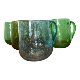Blown glass mugs