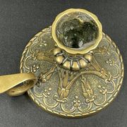 Solid Bronze candle holder, said candle holder for walking or Cellar Rat