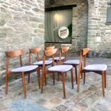 Set of six Harry Ostergaard chairs for Randers Mobelfabrick Denmark 1960