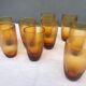 Suite de neuf verres à orangeade 1950/60