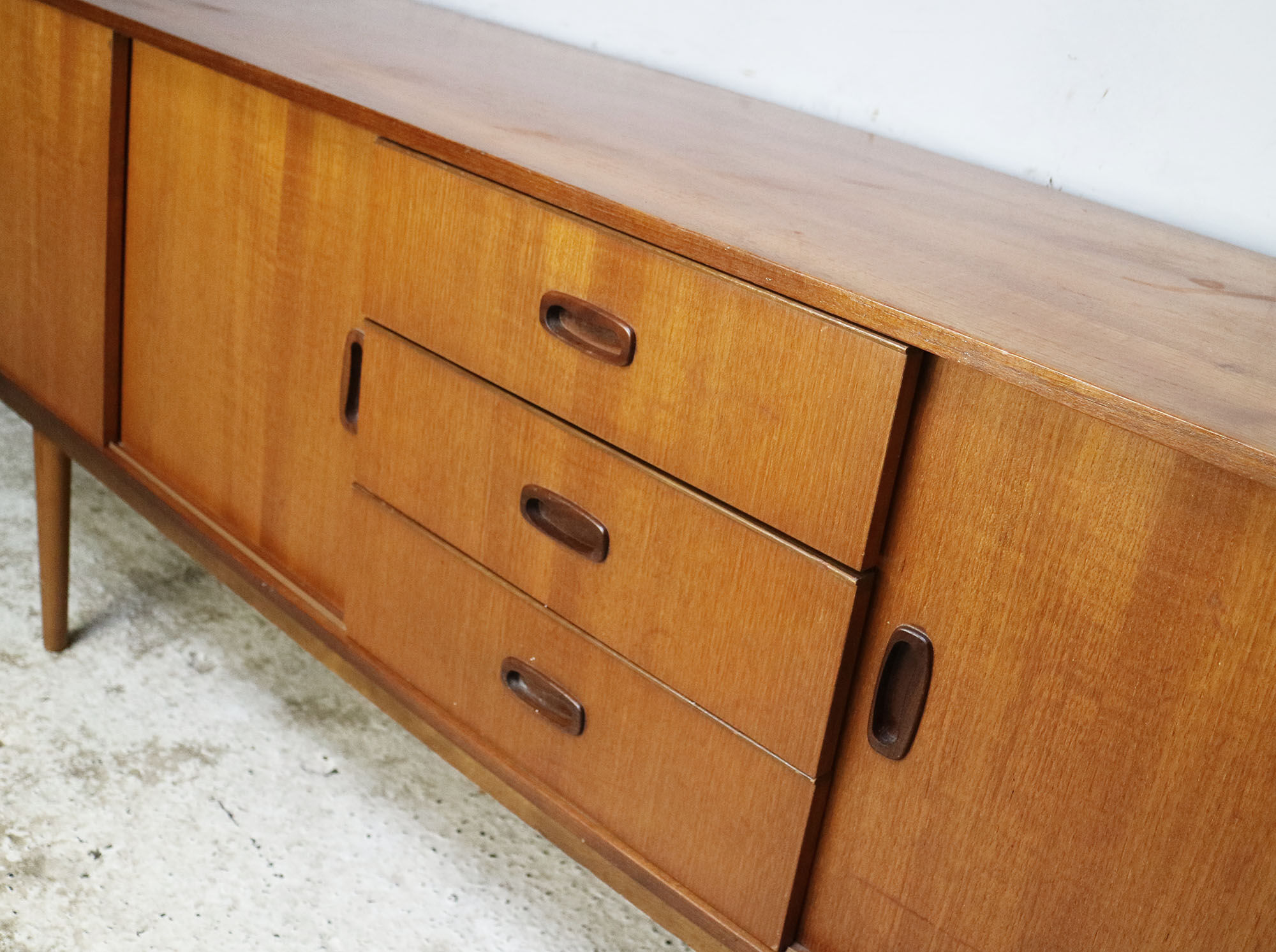 1970’s Mid century long English sideboard