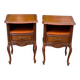 2 Louis XV bedside tables in cherry wood from 1960.