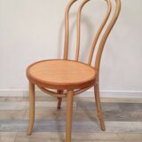 Pair of curved wooden bistro chairs