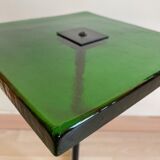 Vintage handcrafted glass side table