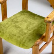 The Modern Scandinavian Oregon Pine Mid-Modern Dining Set - 4 Accent Chairs and 2 Armchairs