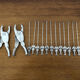 Vintage silver metal shellfish (lobster / crab) set