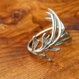 Set of 8 silver metal napkin rings