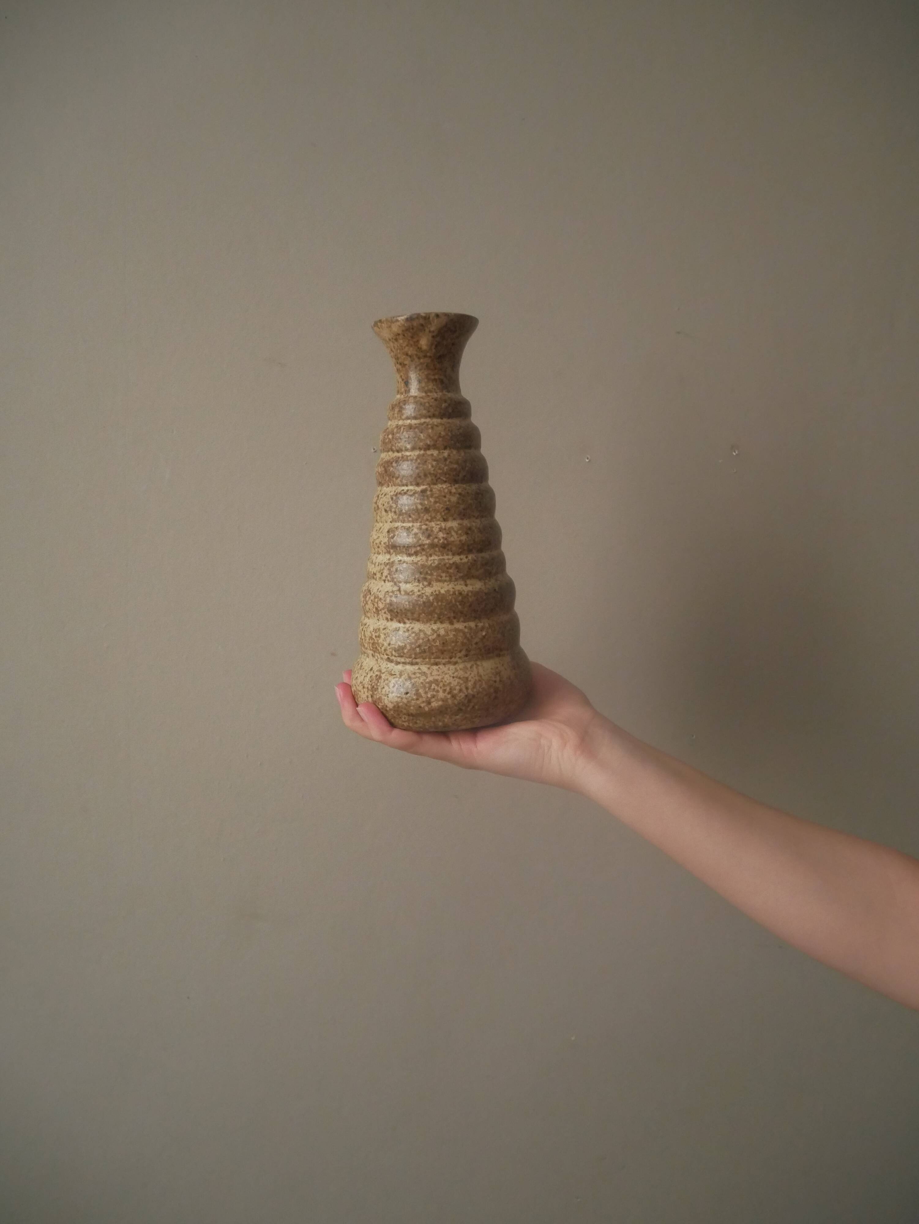 Ceramic soliflore vase handcrafted Scandinavian country decoration handmade pottery