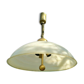 Vintage suspension with variable height in molded plastic in light sand color