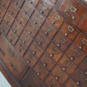 Large French oak notary apothecary cabinet / filing cabinet, 1920/30s