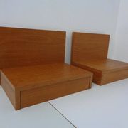 Teak Consoles with Drawers, 1960s, Set of 2