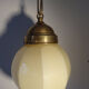 Suspension Deco with a beautiful yellow glass globe