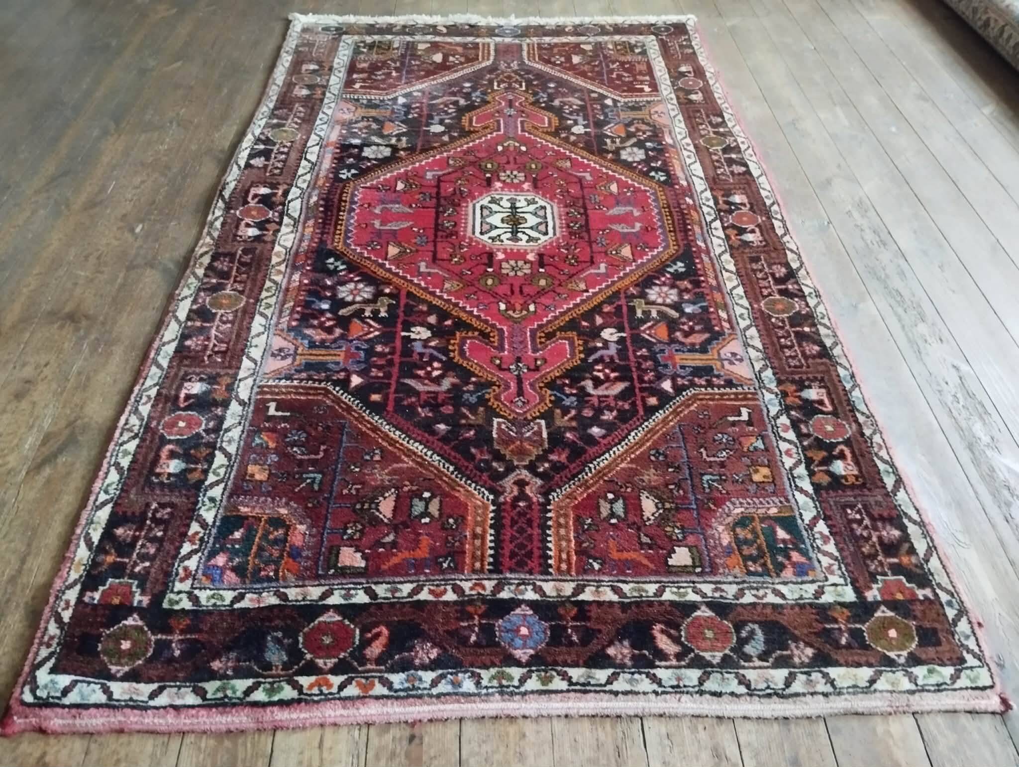 Handmade Persian Tuyserkan rug 218x124cm