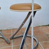 Pair of vintage "Z" stools Mirima France