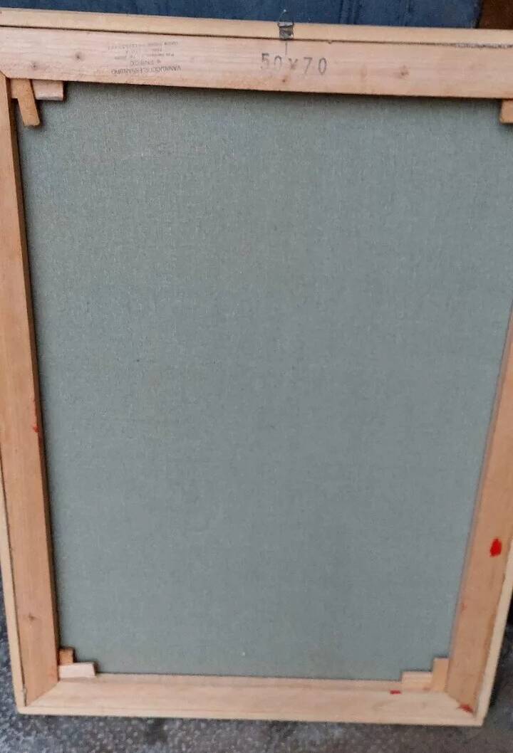 Abstract oil painting on canvas franco balleri 1993 oil on canvas