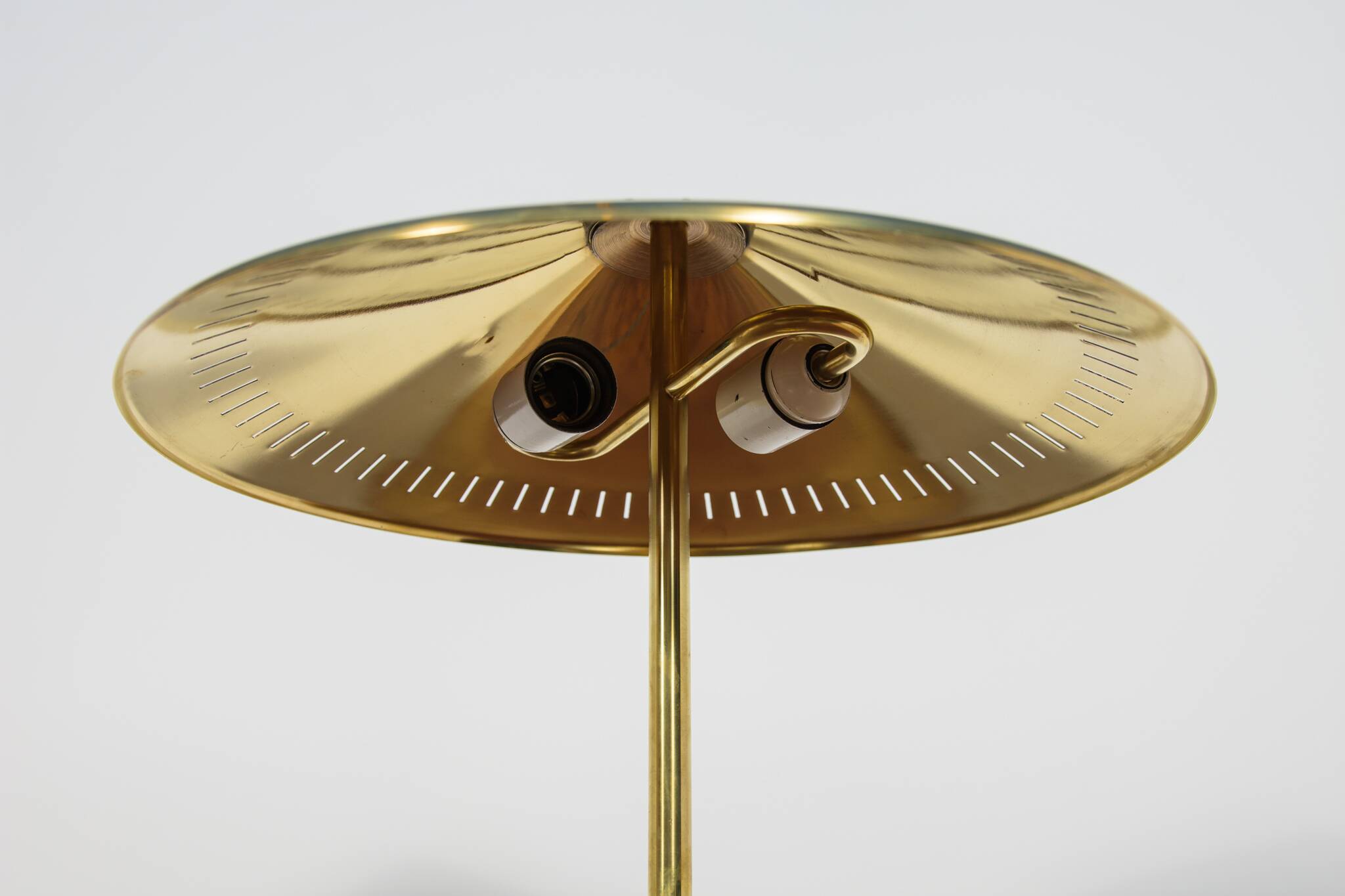 Vintage Modern Table Lamp in Brass by Bent Karlby for Lyfa, Denmark, 1956