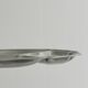 Shiny silver stainless steel compartment dish