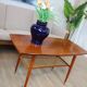 Vintage teak coffee table with double caned top 1960 Denmark