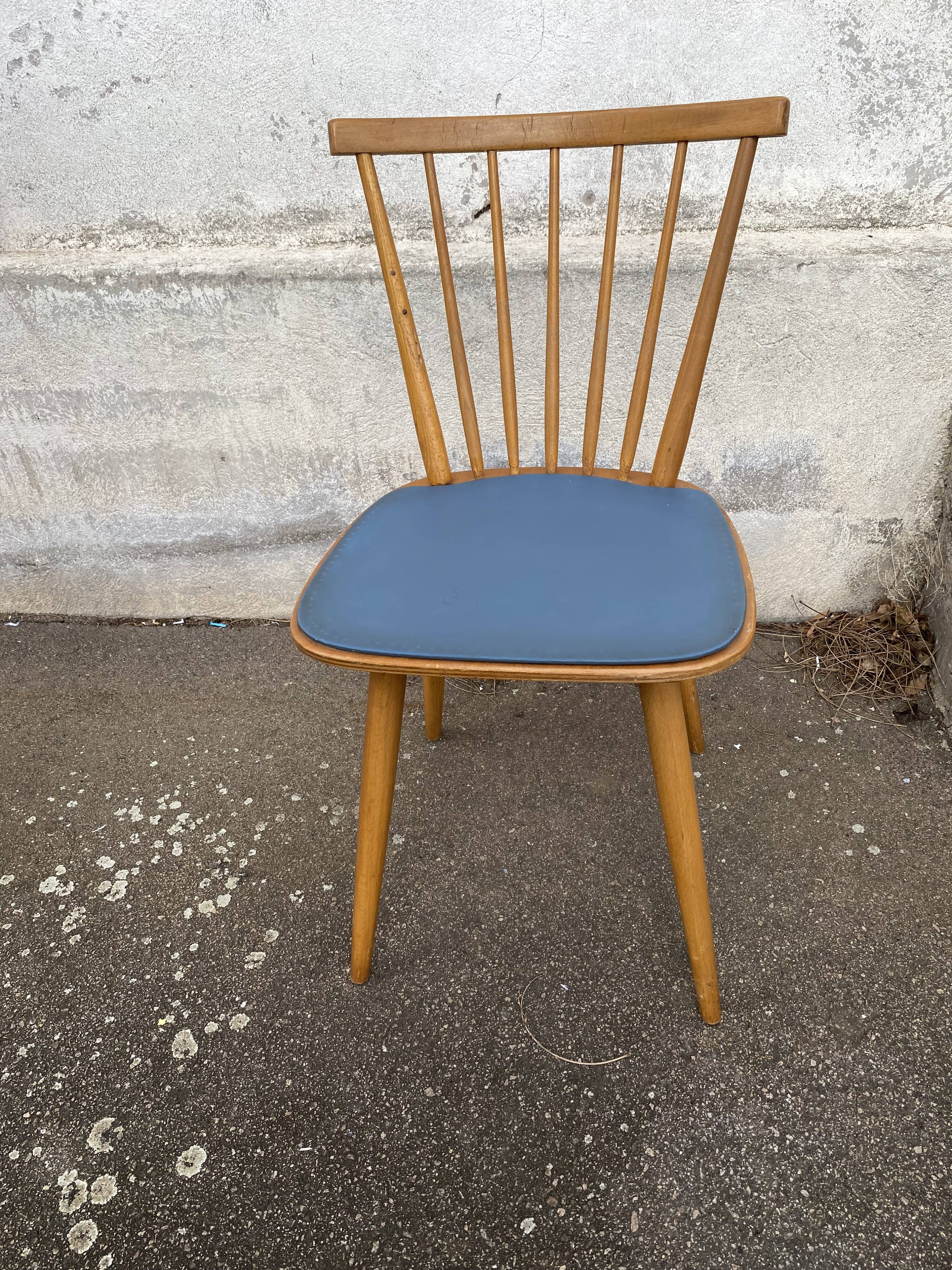 Blue baumann bistro chair