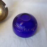 Metal sugar and blue glass