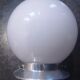 Ceiling lamp old opaline globe white base metal art deco 1930 ø 15 cm 1