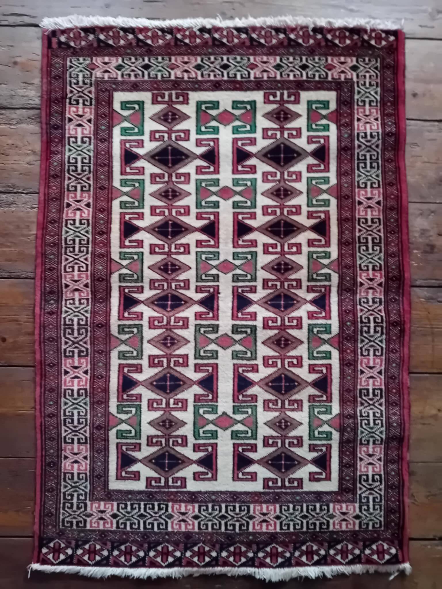 Handmade Persian Beluch rug 80x60cm