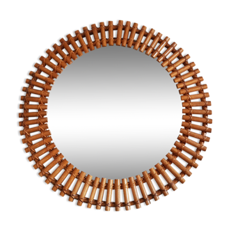 Vintage rattan mirror 42cm