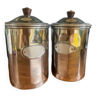 Chromed copper sugar jar
