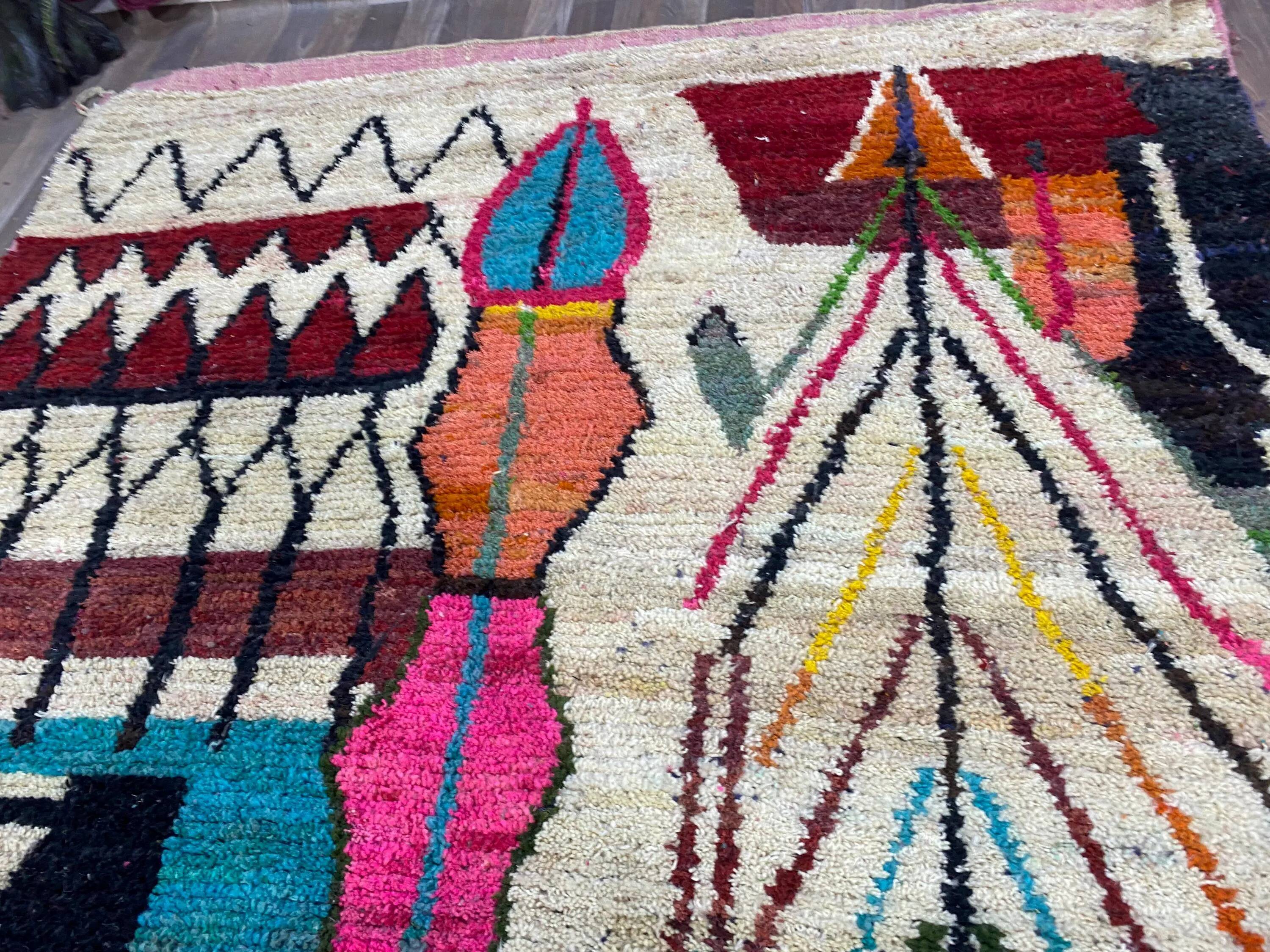 Large Berber wool rug 3x2 m