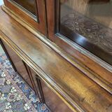 19th century English mahogany two-part bookcase