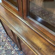 19th century English mahogany two-part bookcase