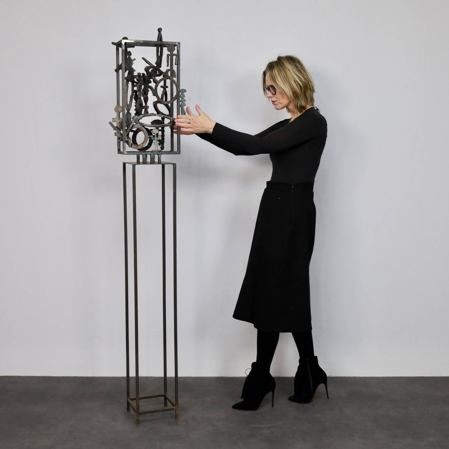 Hand-cut steel sculpture by Ben Oldenhof, Netherlands, 1999