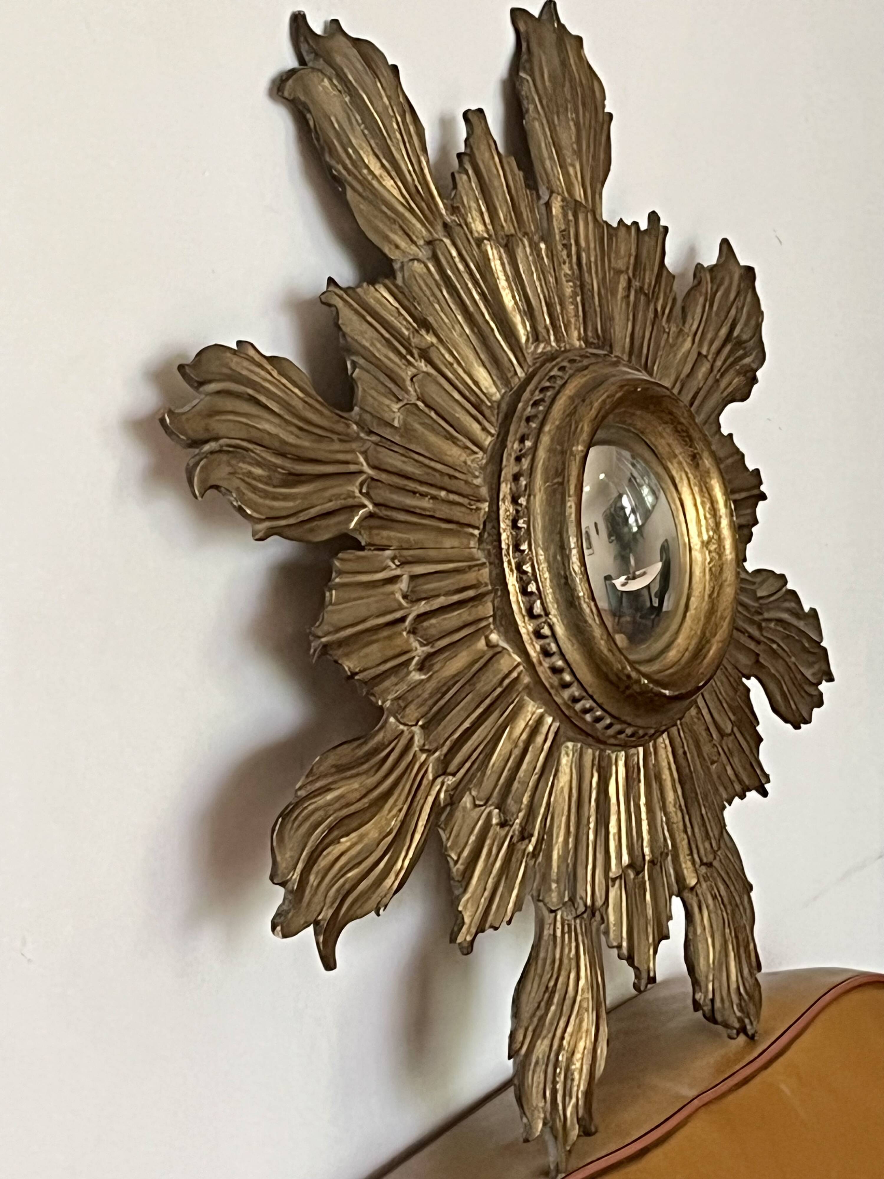 Sun mirror - Witch's eye - Wood - 1950s