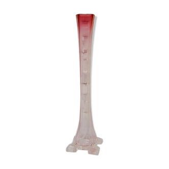 Soliflore en verre rose vase