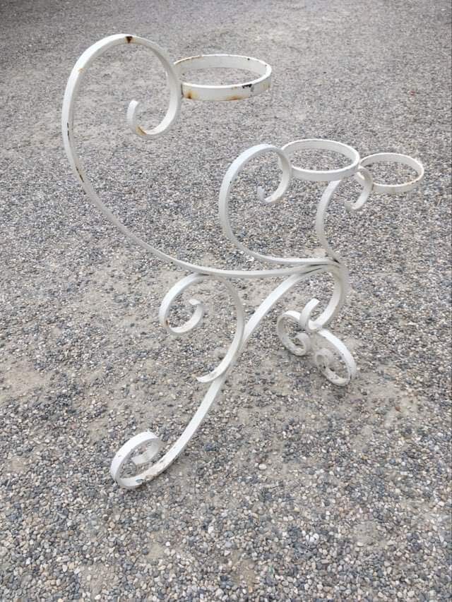 Wrought iron plant holder