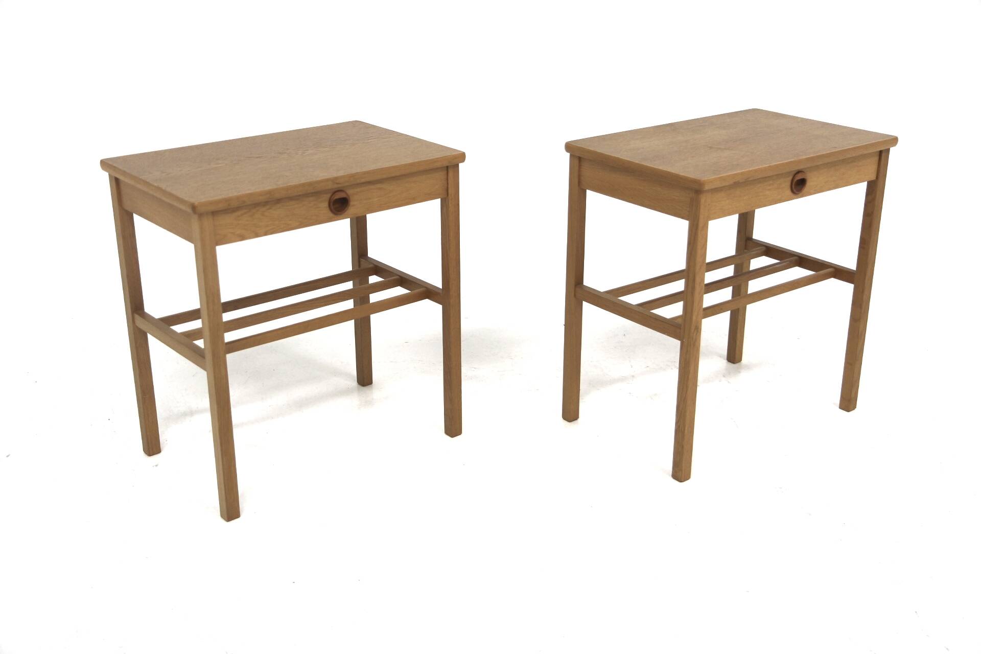 Set of 2 oak bedside tables, Sweden, 1960