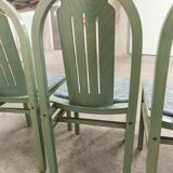 3 Baumann Argos chairs green 1990