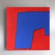 Minimalist abstract "blue shape" signed