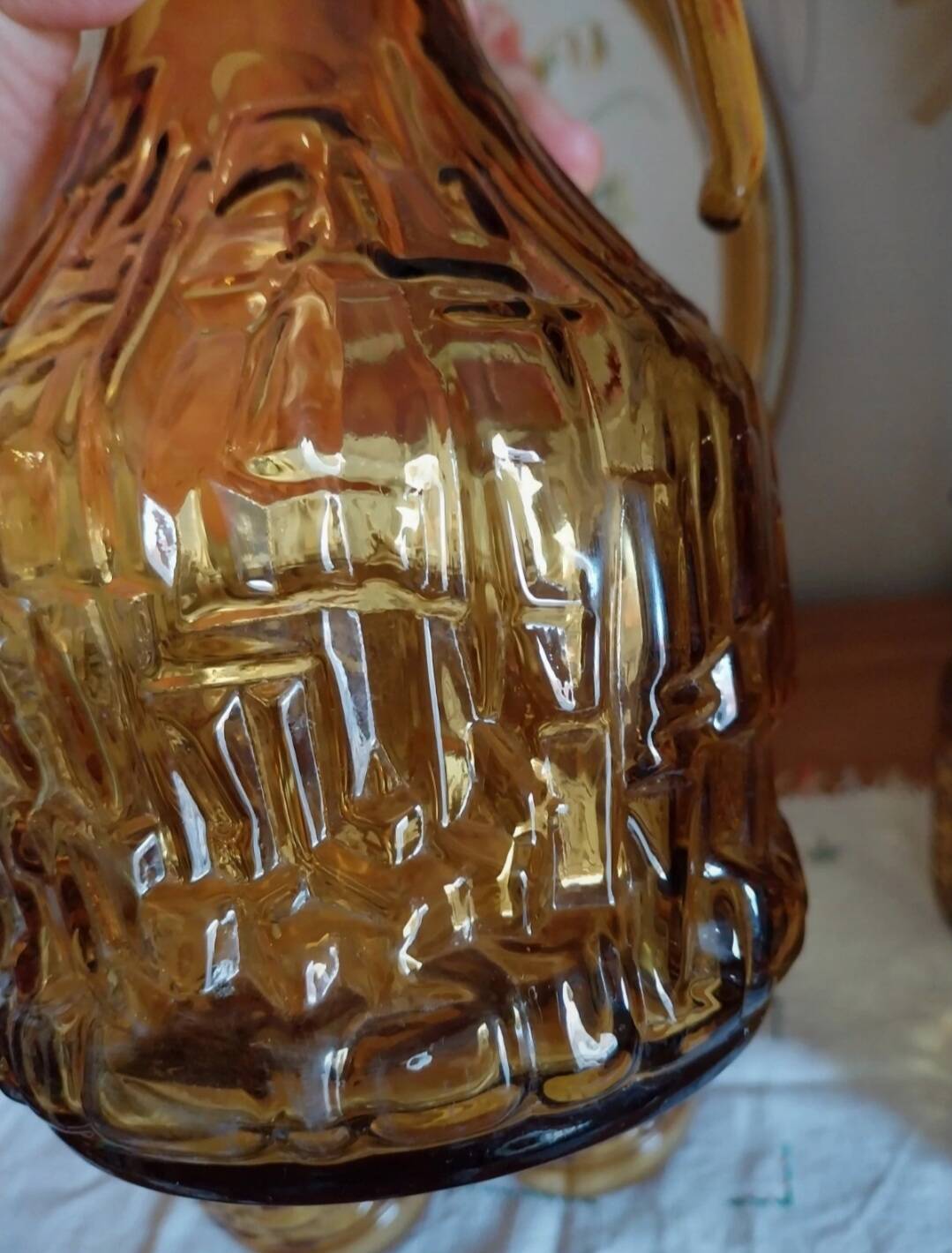 Vintage carafe and glasses made in Italy