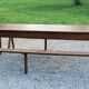 Farm table nineteenth century feet spindles 251cm and its 2 benches