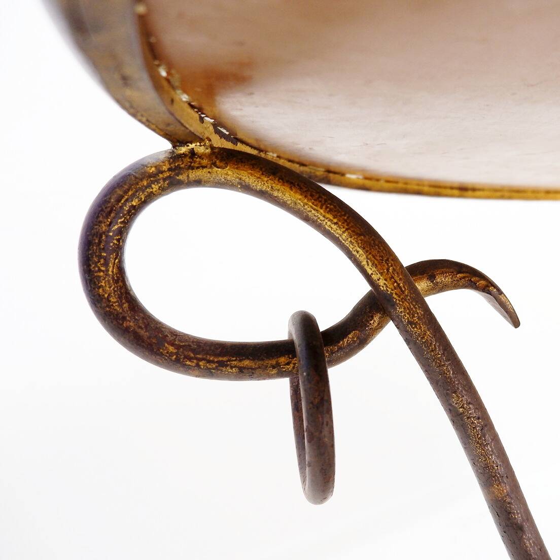 Gilded iron coffee table by René Drouet - 1940s