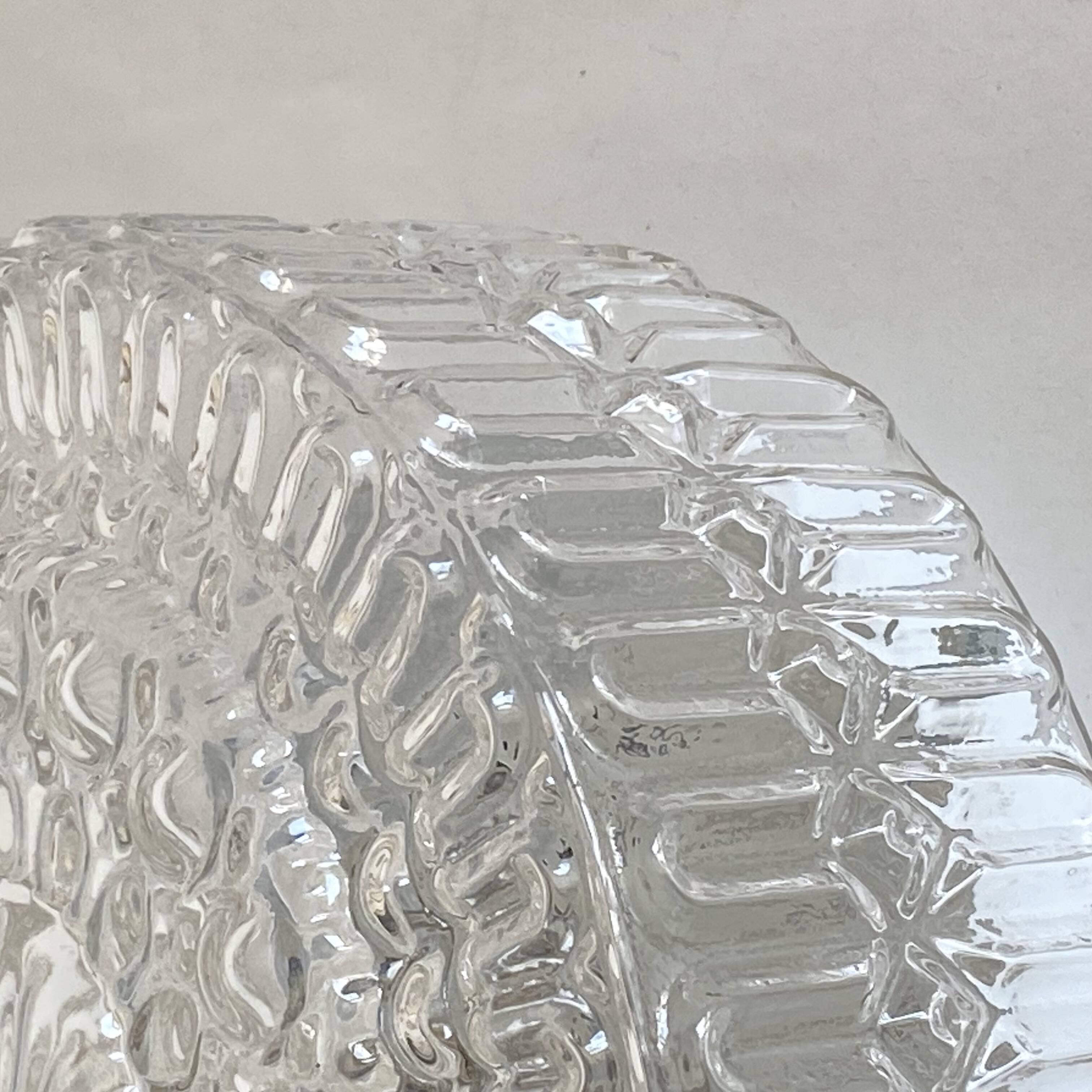 Wall light ceiling light molded glass 1970 1980 seventies eighties