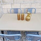 TOLIX, Large Metal Table T55 by Xavier Pauchard France, 1950s