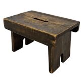 Antique stool footstool 1940s wooden plant table