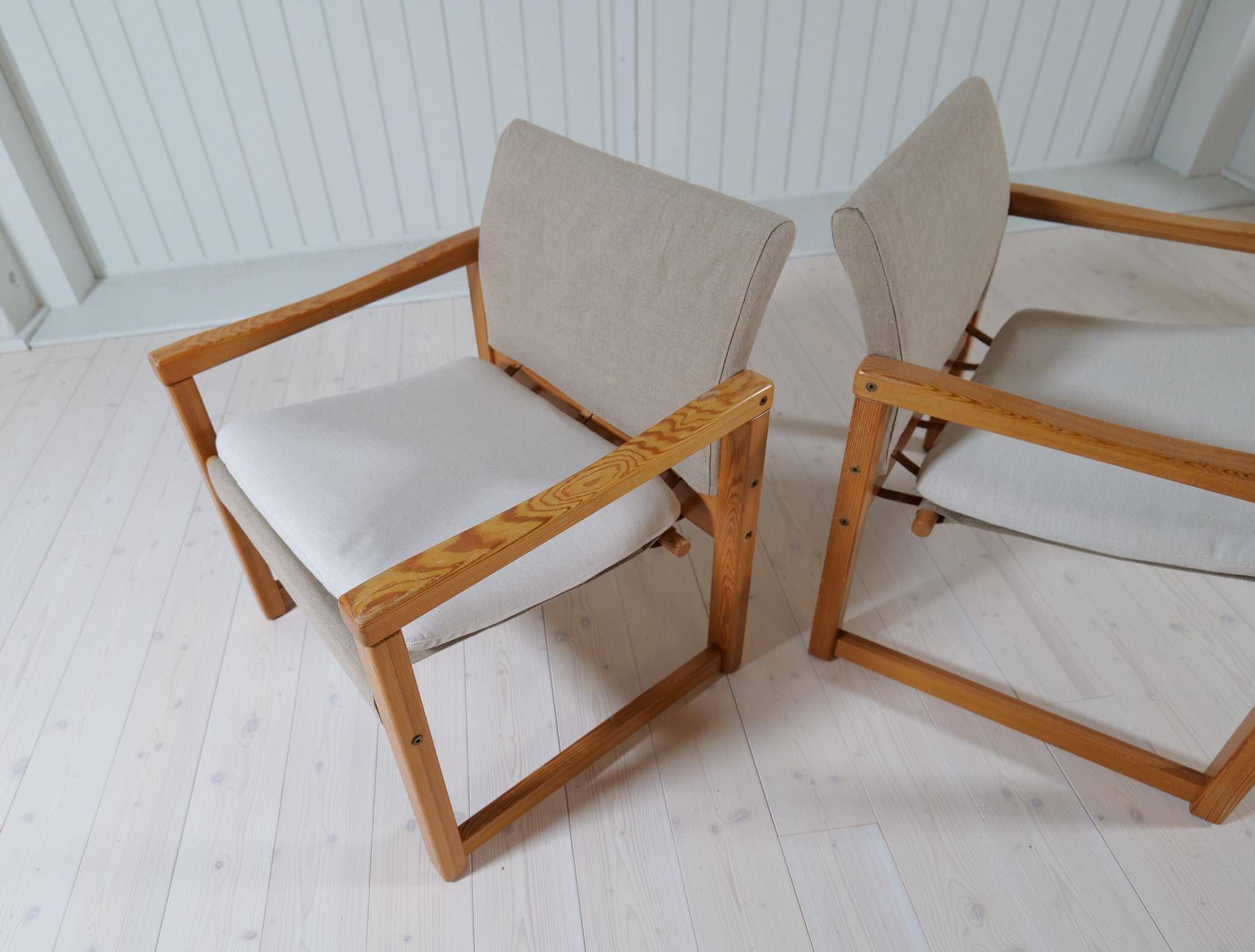 Karin Mobring Diana mid-century modern armchairs by Ikea in Sweden, 1970s.