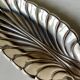 Vintage 70's shell stainless steel tray