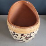 Terracotta and patterned canvas planter
