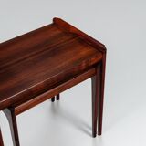 Erling Torvits nesting tables in rosewood Heltborg Mobler Denmark 1960